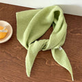 Pure Wool Knit Triangle Scarf Multi-Use_CWOV00279: DARKBLUE / (OS) 1