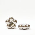 Silver fidget spinner on a white background