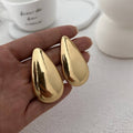 HIGH-GRADE STAINLESS STEEL WATER DROP EARRINGS_CWMM3195: GOLD / (OS) 1