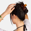 Flower Claw in Honey Check