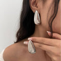 HIGH-GRADE STAINLESS STEEL WATER DROP EARRINGS_CWMM3195: GOLD / (OS) 1