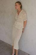 Knitted Cotton Maxi Skirt