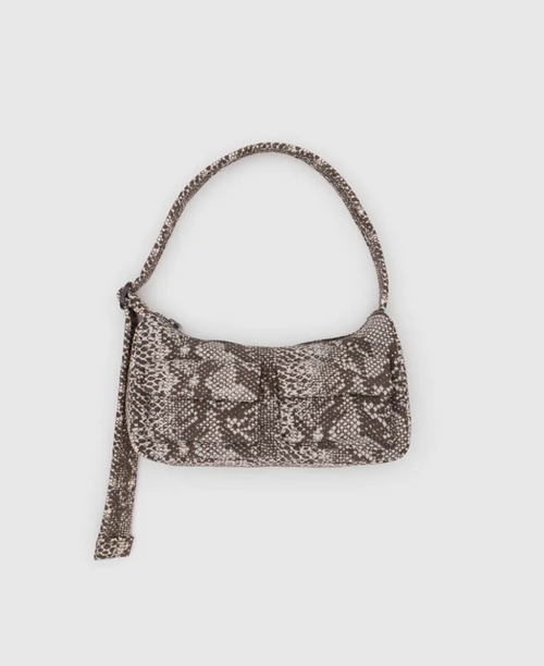 Baggu Cargo Shoulder Bag: Snakeskin
