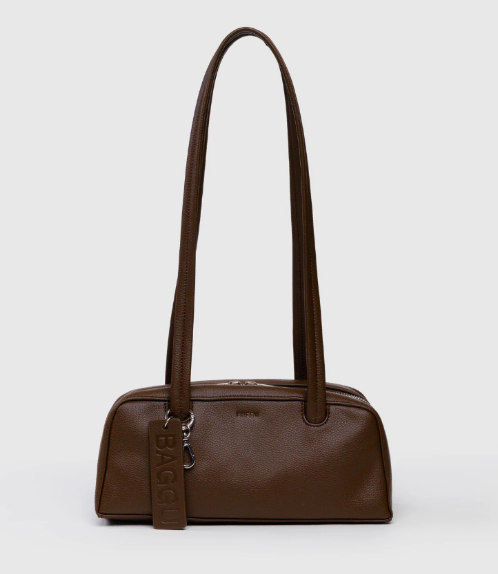 Small Recycled leather bowler bag BAGGU