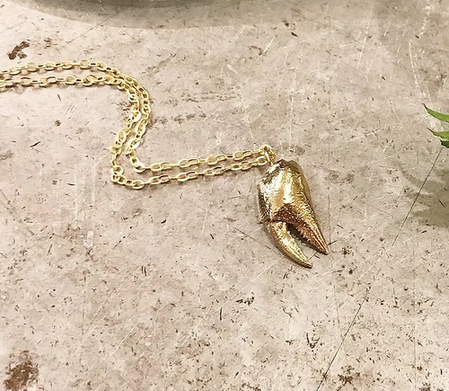 MadeIn Jewelry Tiny Crab Claw Necklace