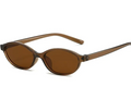 Brown sunglasses with a white background