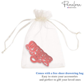 Parcelona French Love Medium 3" Cellulose Acetate Hair Claw Clip for Women: Red