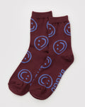 Happy Crew Socks in Bordeaux