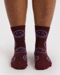 Happy Crew Socks in Bordeaux