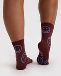 Happy Crew Socks in Bordeaux