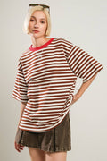 A striped knit top - FT1255: Black / Contemporary / S