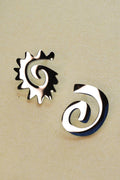 Caracol & Espiral silver studs