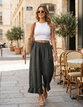 4029 WIDE LINEN PANTS WITH EYELET EMBROIDERY: CANDY