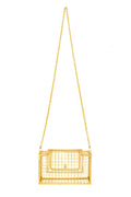 Metal Cage Crossbody Clutch Bag: SILVER