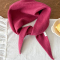 Pure Wool Knit Triangle Scarf Multi-Use_CWOV00279: RED / (OS) 1
