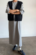 Sunday Dress- 100% Cotton Grey Dress